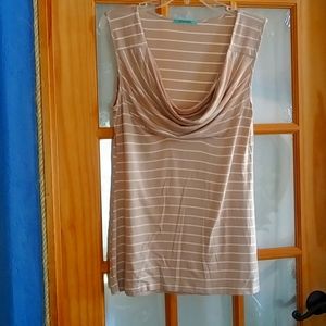 Soft, Sleeveless Cowl Neck Shell -Size L